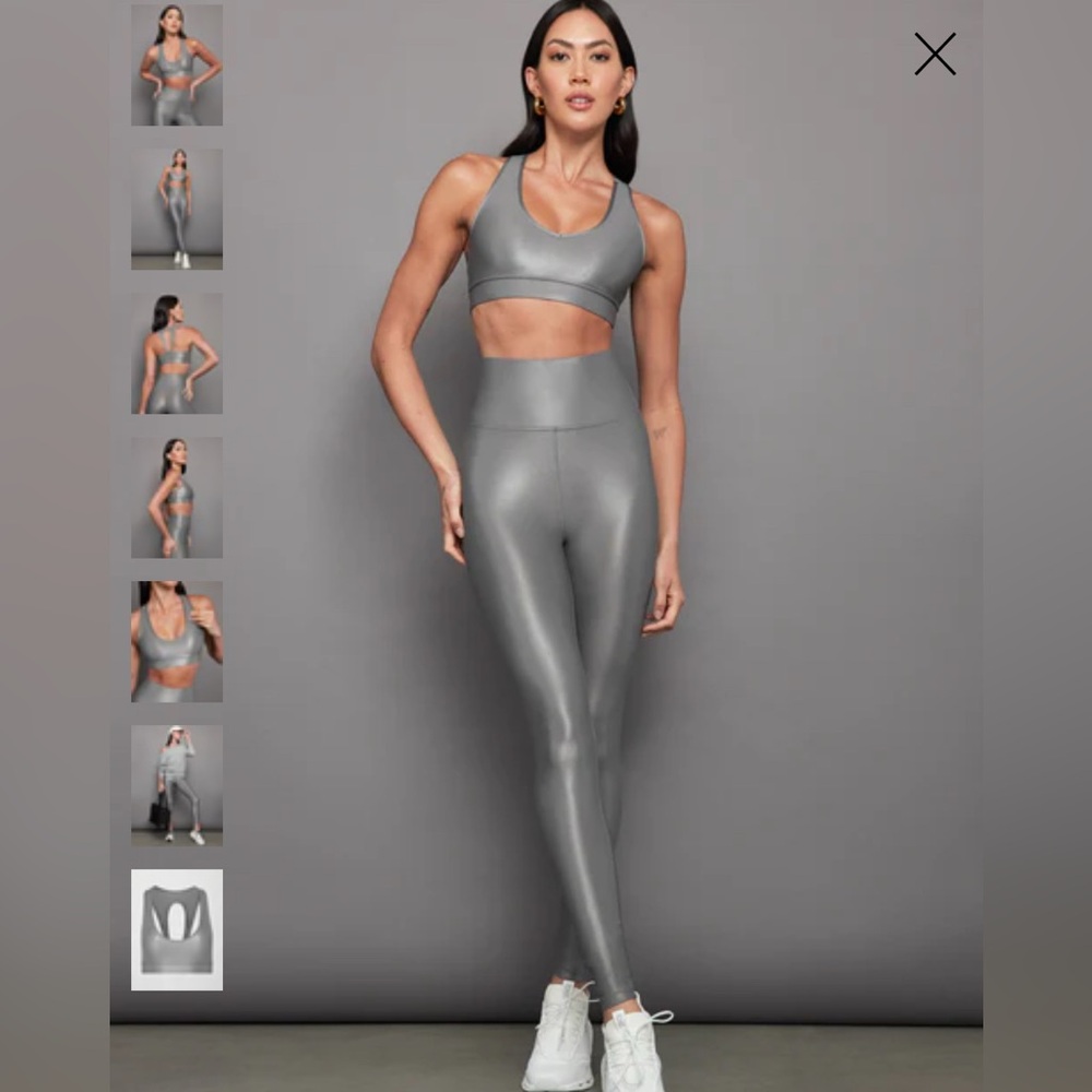 Carbon38 Metallic Gray Activewear set